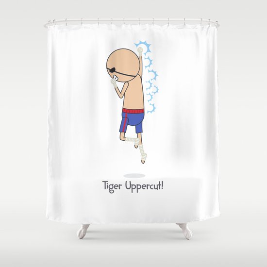 Tiger Uppercut Shower Curtain