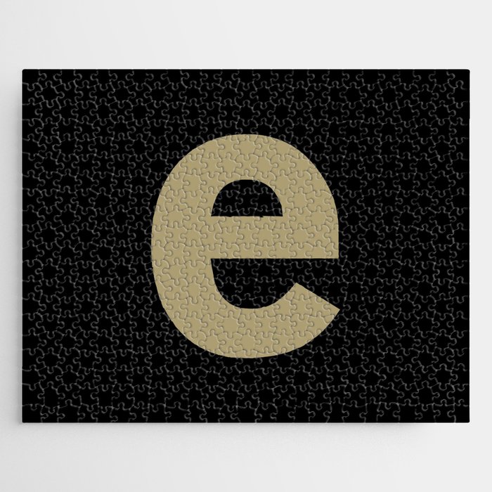 letter E (Sand & Black) Jigsaw Puzzle