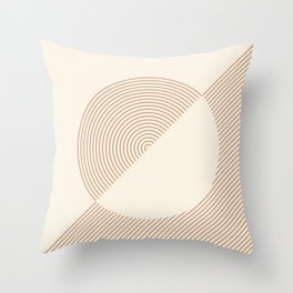 Geometric lines in Shades of Coffee and Latte 5 (Sunrise and Sunset) Throw Pillow