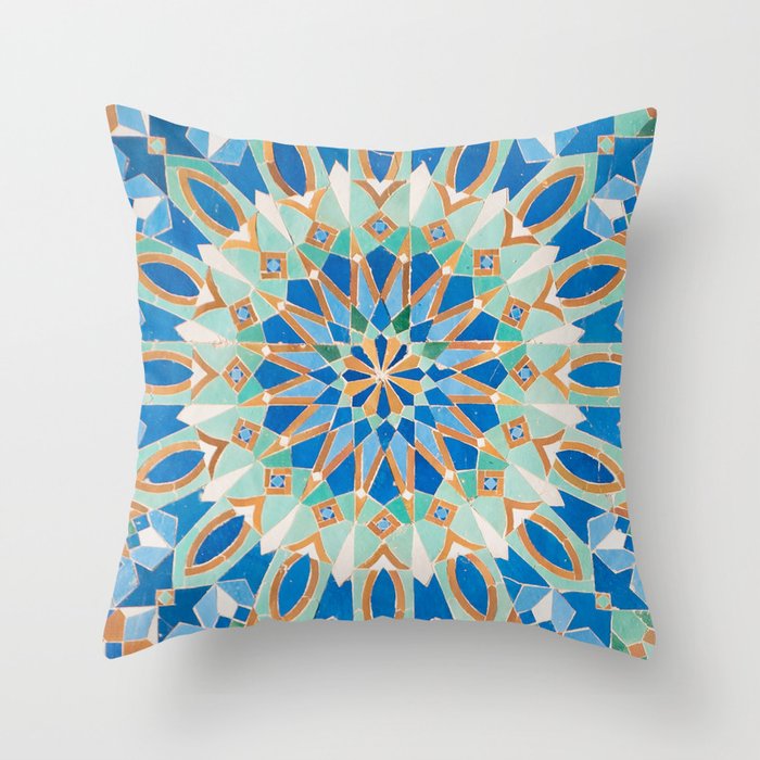 Moroccan Tile - Zellige VI (Traditional) Throw Pillow