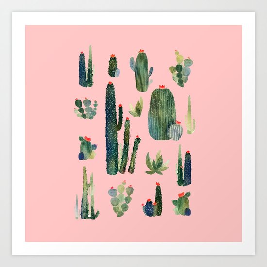 cactus pink new version! Art Print