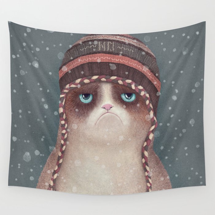 Christmas Cat Wall Tapestry