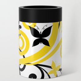 Butterfly Flourish YELLOW Can Cooler