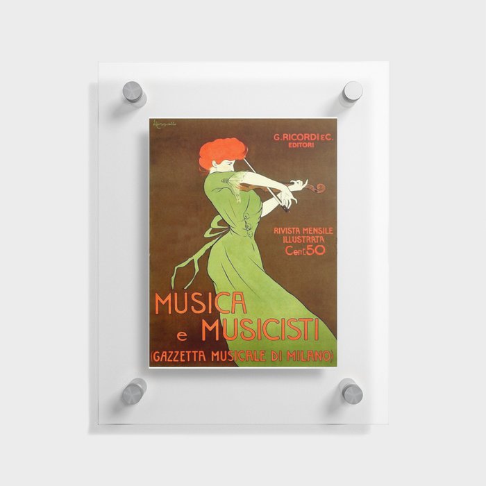 Vintage poster - Musica e Musicisti Floating Acrylic Print