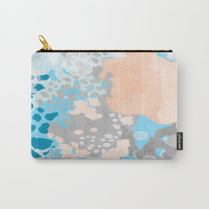 Sheyn - Modern abstract print in summer colors fresh beach design abstract painting decor Carry-All Pouch