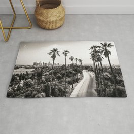 Los Angeles Black and White Rug
