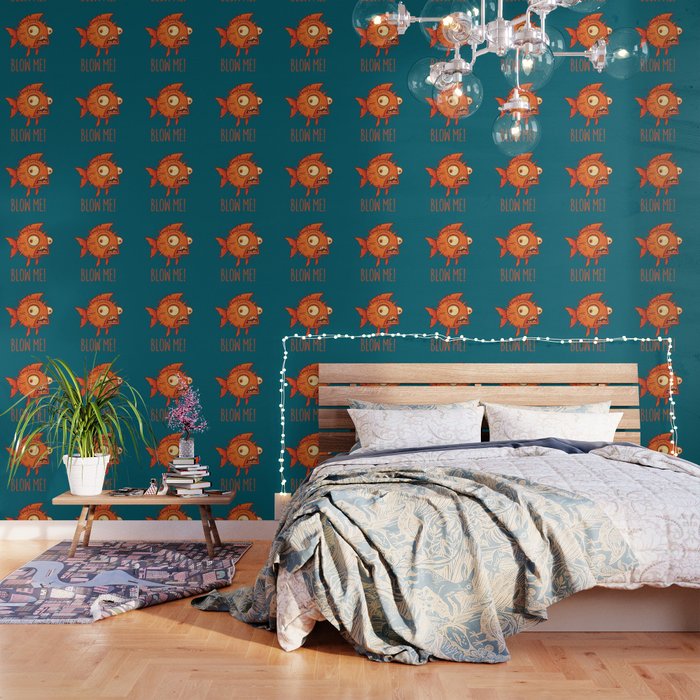 Blow Me Porcupine Blowfish Wallpaper By Fizzgig Society6