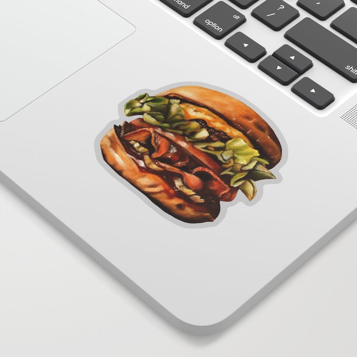 Delicious Burger Art Sticker