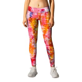Color gradient and texture 46 coral Leggings