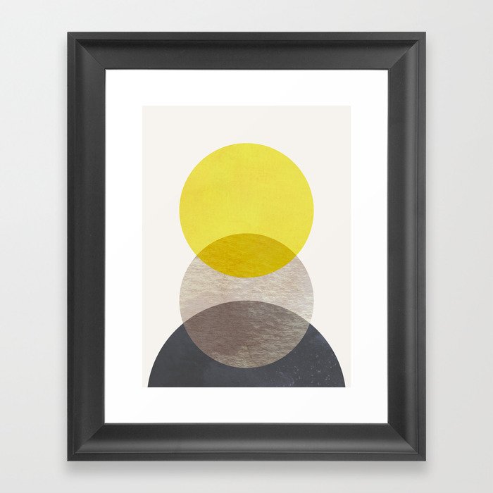 SUN MOON EARTH Framed Art Print