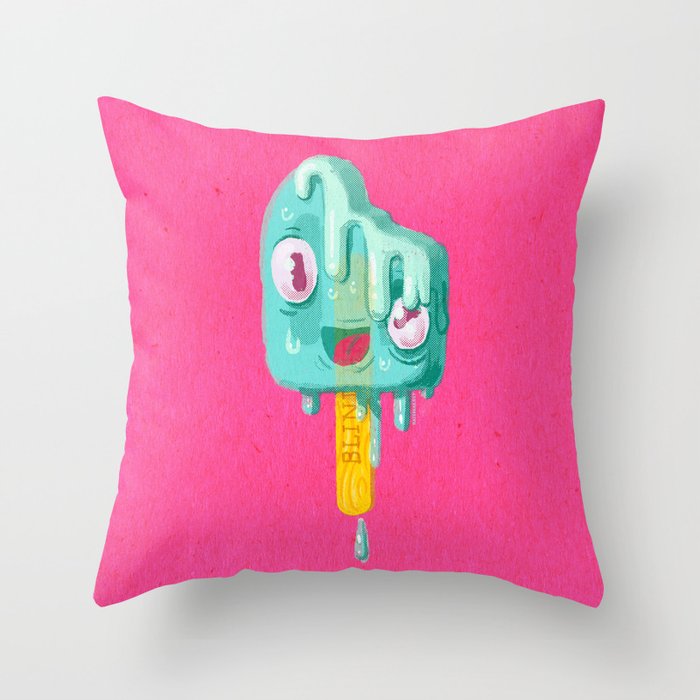 Melty Popsicle Throw Pillow
