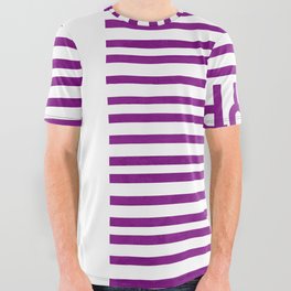 Type Stripes (Purple) All Over Graphic Tee