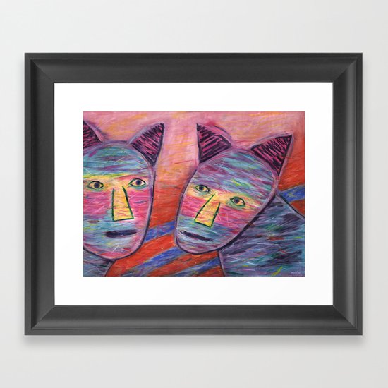 Cat Guys Framed Art Print