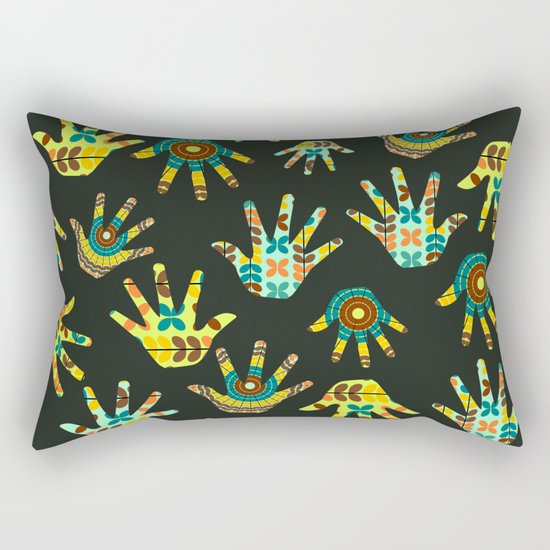 Colorful hands Rectangular Pillow