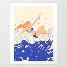 cheers to the tide Art Print