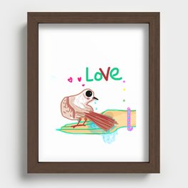 cute dove Recessed Framed Print