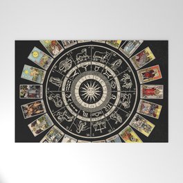 The Major Arcana & The Wheel of the Zodiac Welcome Mat