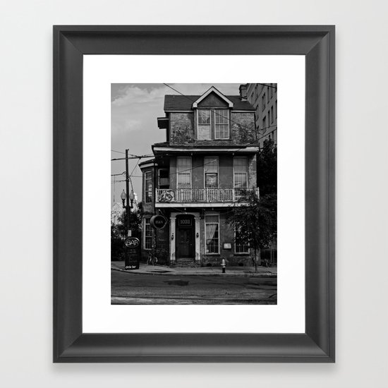 The house on the corner Framed Art Print