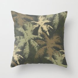 Tropical Palm Trees Throw Pillow