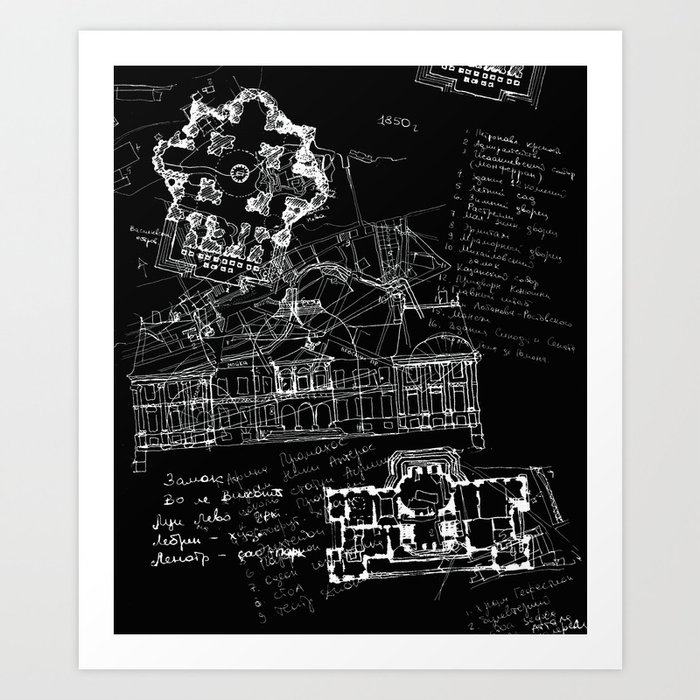 architectural notes Art Print