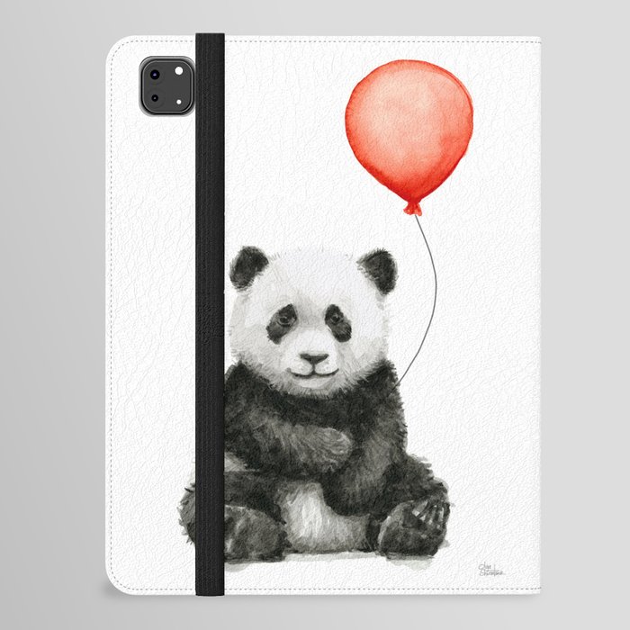 Baby Panda and Red Balloon iPad Folio Case
