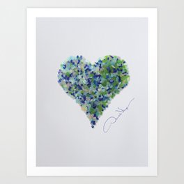 LOVE RAIN Sea Glass Heart Multicolored Valentines Day Gift - Donald Verger Valentine's Art Art Print | Baby Teens Kids, Mom Mother Mothers, Valentines, Valentine Sympathy, Love Girls Wedding, For Every Occasion, Dad Father Girl, Photo, Boss Wedding Shower, Mom Dad Husband 