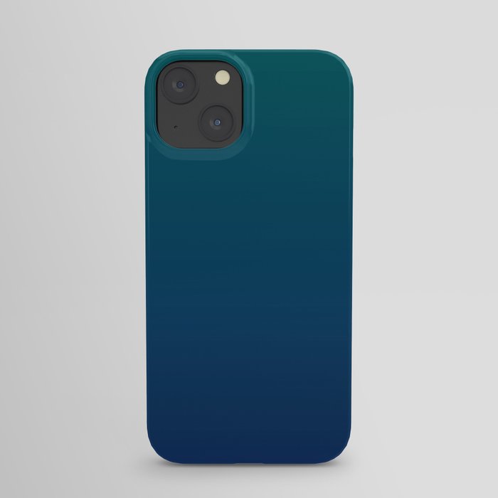 Dark Teal to Dark Blue Gradient iPhone Case