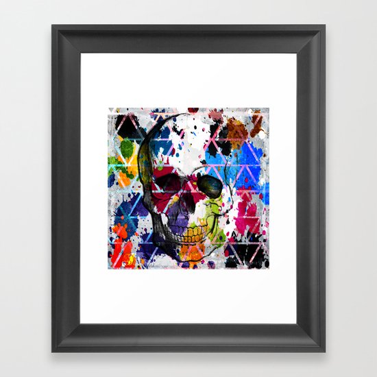 Abstract Skull Framed Art Print