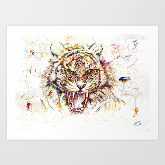 Tatewari Ute’a Tiger Art Print