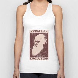 Charles Darwin Viva La Evolution  Unisex Tank Top