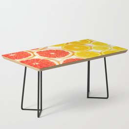 Gradient color citrus slices on white background Coffee Table
