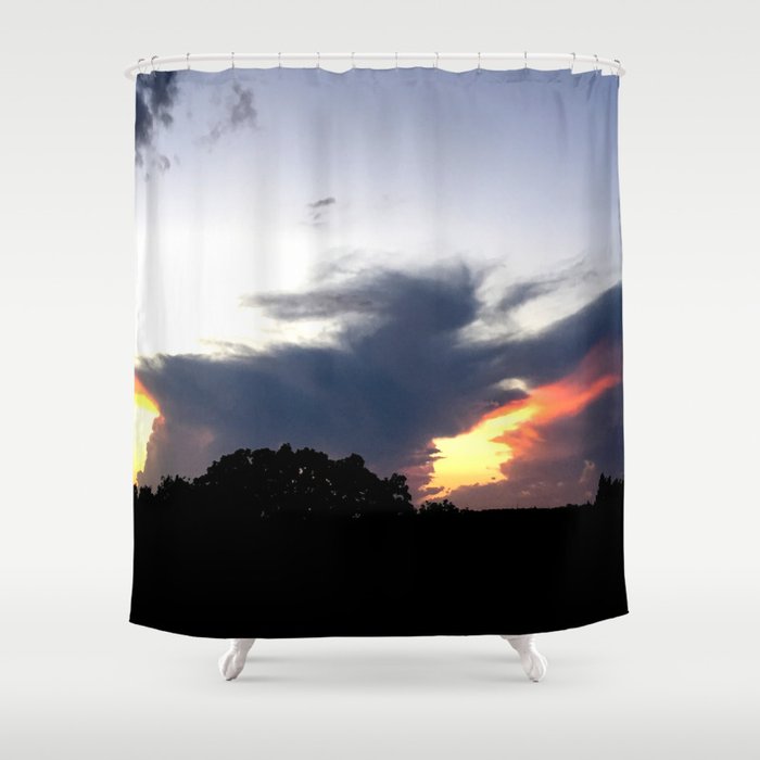 The Storm Clouds Retreat Shower Curtain