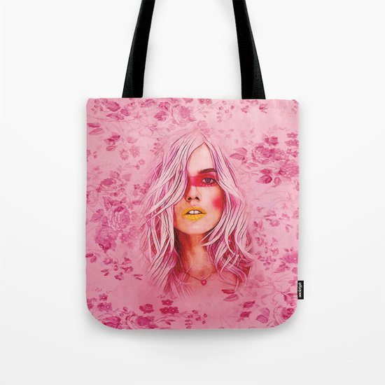 Girl with pink hair Tote Bag