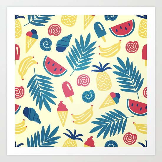 VINTAGE SUMMER Art Print