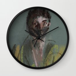 Cloaked Wanderer Painting Portrait Wall Clock