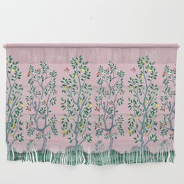 Citrus Grove Chinoiserie Mural in Pink Wall Hanging