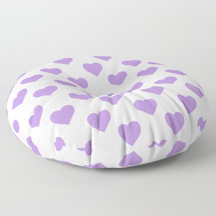 Hearts (Lavender & White Pattern) Floor Pillow