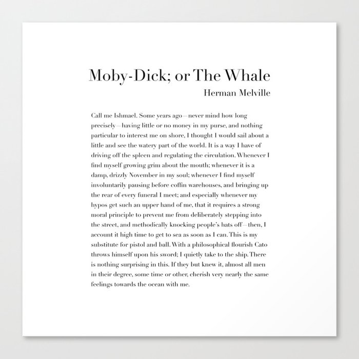 Moby Dick by Herman Melville Canvas Print