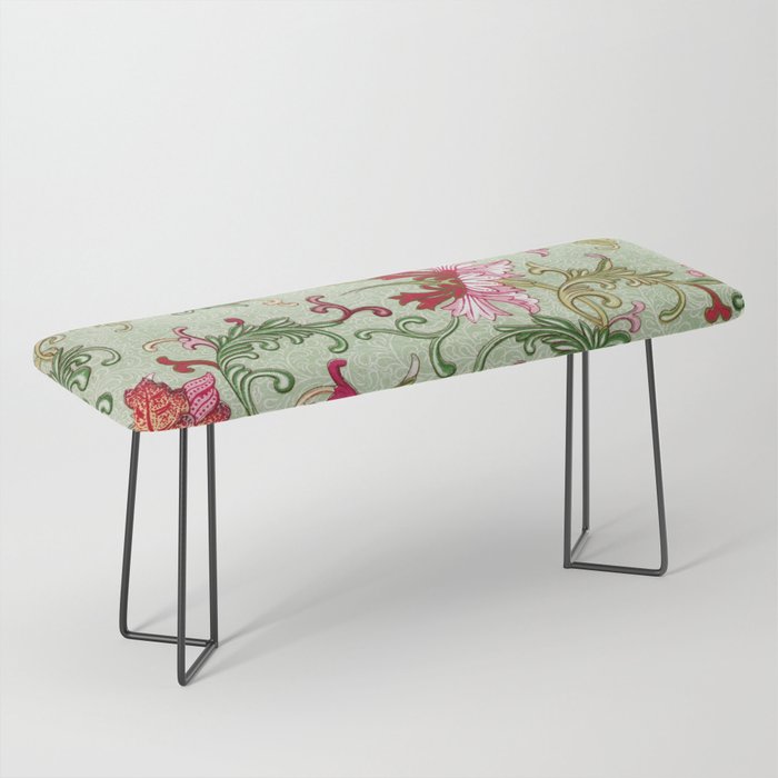 Chinese Floral Pattern 4 Bench