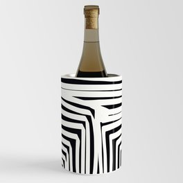 Black and white abstract cube Wine Chiller