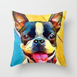 Boston Terrier 2 Throw Pillow