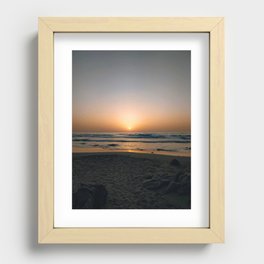 A beautiful red sun Recessed Framed Print