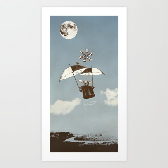 Over the Amazon to the Moon Art Print