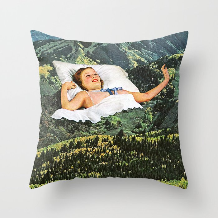 Rising Mountain Throw Pillow