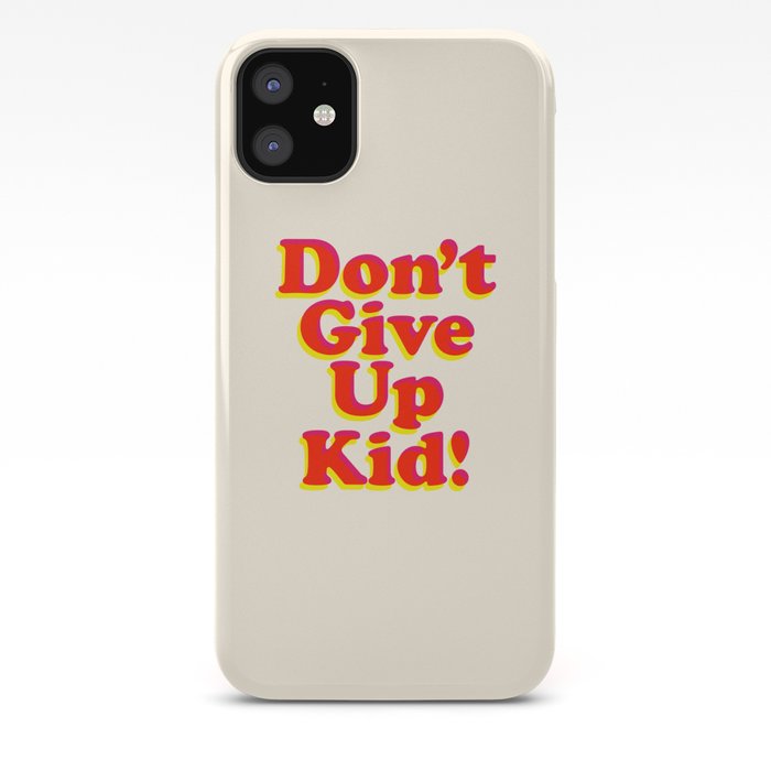 Don T Give Up Kid Red Yellow Pink Motivational Typography Poster
