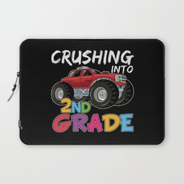 Crushing Into 2nd Grade Monster Truck Laptop Sleeve