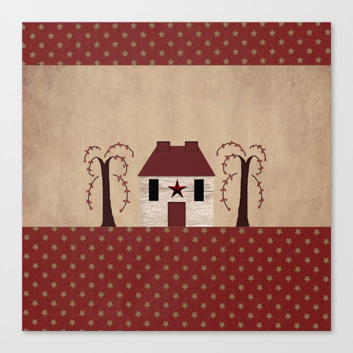 Primitive Home Canvas Print