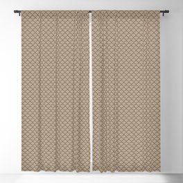 Pantone Hazelnut Small Scallop, Wave Pattern Blackout Curtain