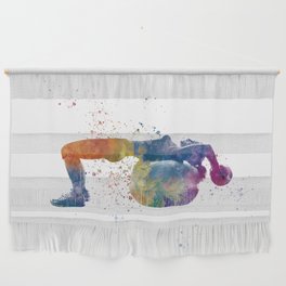 Fitness in watercolor Wall Hanging