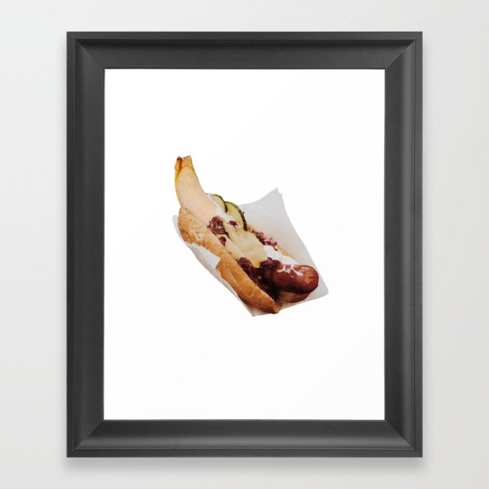 Banana sausage Framed Art Print